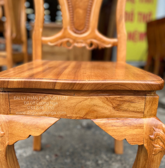 Bàn Ăn Gỗ Gõ Đỏ 8 Ghế Ovan Cao Cấp BG 11-19