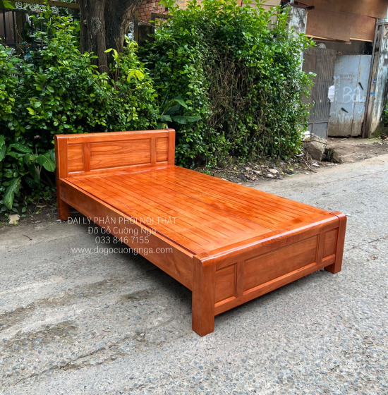 Giường Đơn Gỗ Xoan Bắc 1m2 - Phản Thưa Bền Đẹp 