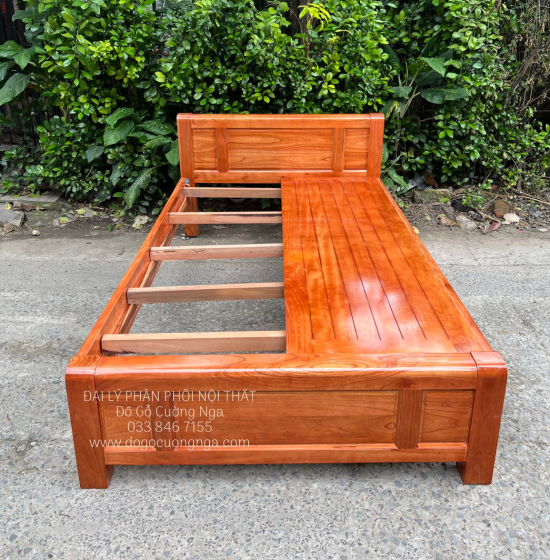 Giường Đơn Gỗ Xoan Bắc 1m2 - Phản Thưa Bền Đẹp 