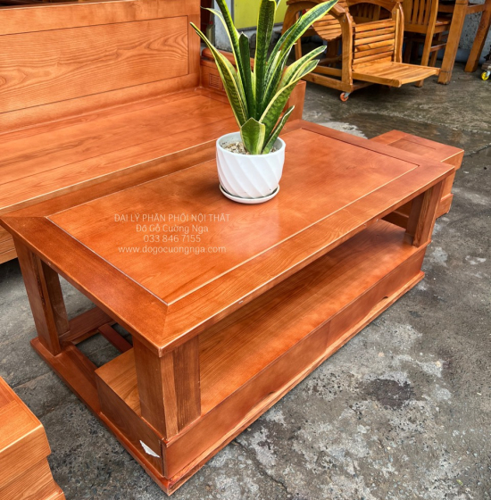 Bộ Ghế Sofa Gỗ Sồi Nga Văng 2m Hiện Đại SF 079