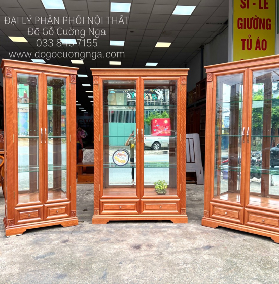 Tủ Rượu Trang Trí Gỗ Xoan Đào Hiện Đại TG 14.11