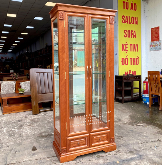Tủ Rượu Trang Trí Gỗ Xoan Đào Hiện Đại TG 14.11