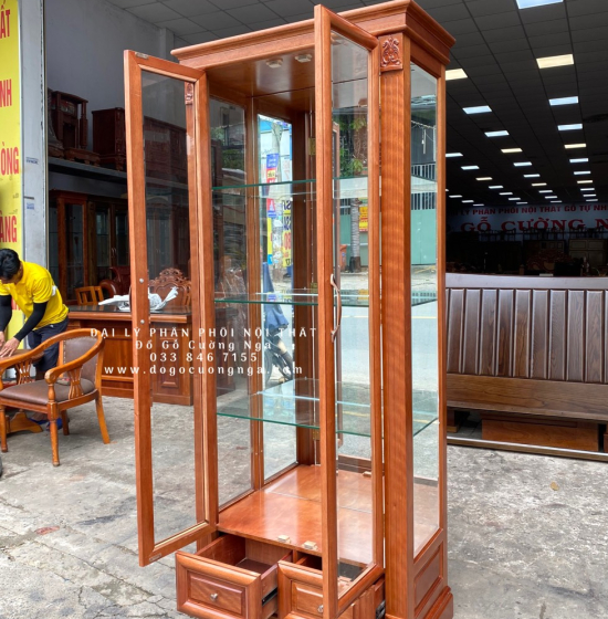 Tủ Rượu Gỗ Xoan Đào 87cmCao Cấp TG 14.9