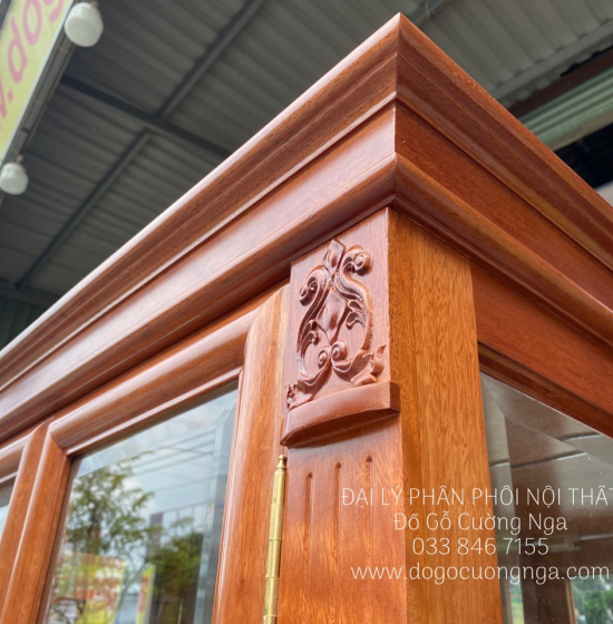 Tủ Rượu Trang Trí Gỗ Xoan Đào Hiện Đại TG 14.11