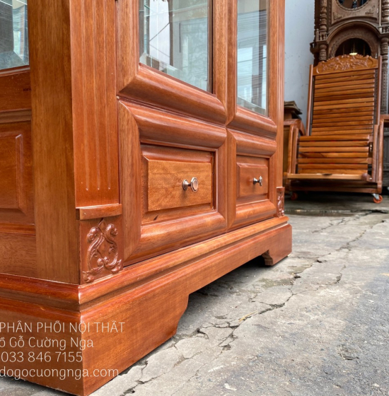 Tủ Rượu Gỗ Xoan Đào 87cmCao Cấp TG 14.9