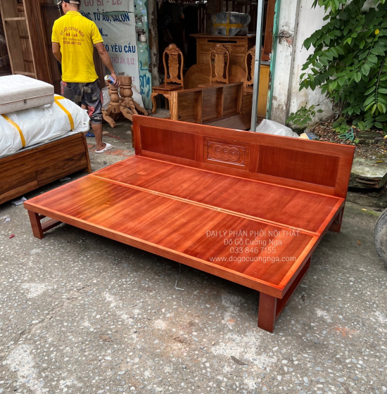 Giường gấp gỗ - ghế giường gỗ xoan đào 1m2x1m9 