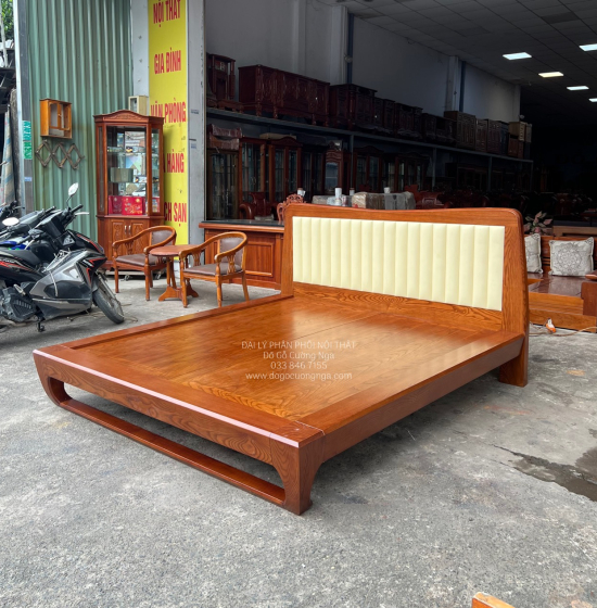 Giường Ngủ Gỗ Sồi Nga Kiểu Nhật Chân Quỳ Đẹp Hiện Đại 