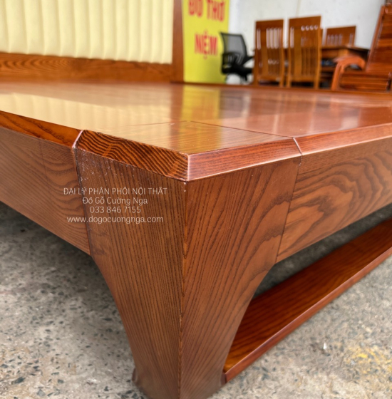 Giường Ngủ Gỗ Sồi Nga Kiểu Nhật Chân Quỳ Đẹp Hiện Đại 