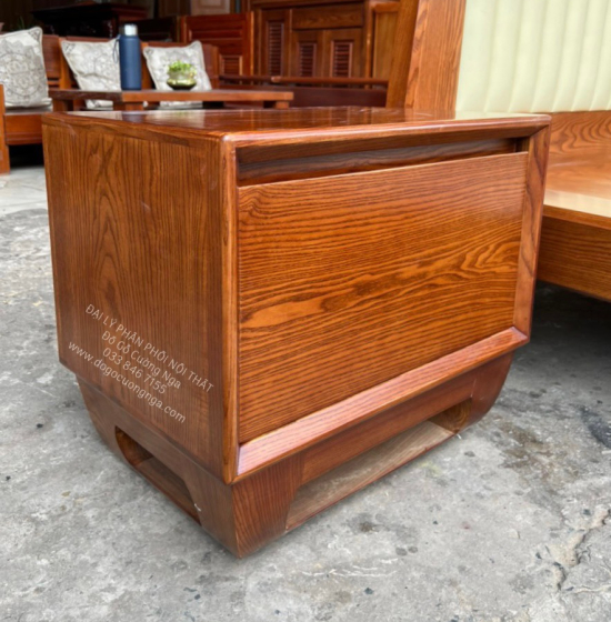 Tủ Đầu Giường Gỗ Sồi Nga Kiểu Nhật Hiện Đại 