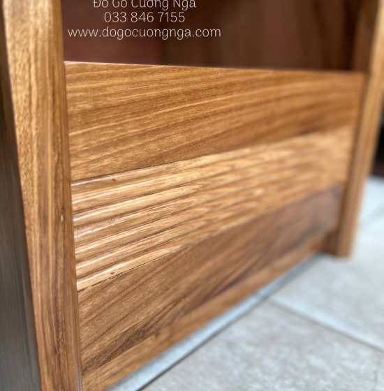 Tủ táp đầu giường gỗ hương xám hiện đại