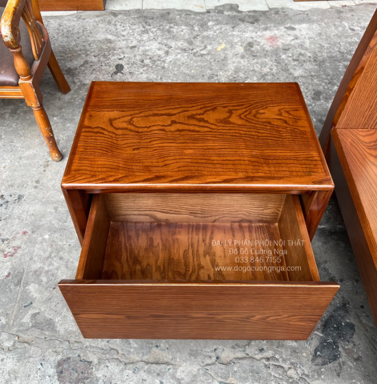 Tủ Đầu Giường Gỗ Sồi Nga Kiểu Nhật Hiện Đại 