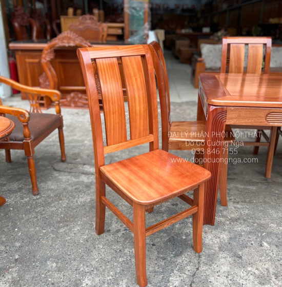 Bàn Ăn Gỗ Xoan Đào Mặt Đá 6 Ghế Bền Đẹp Hiện Đại BG 1-104