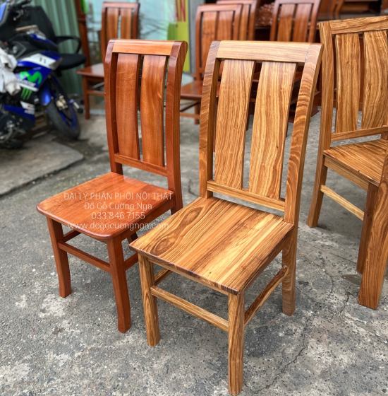 Bộ bàn ăn tròn mâm xoay gỗ Hương Xám 6 ghế BG 018