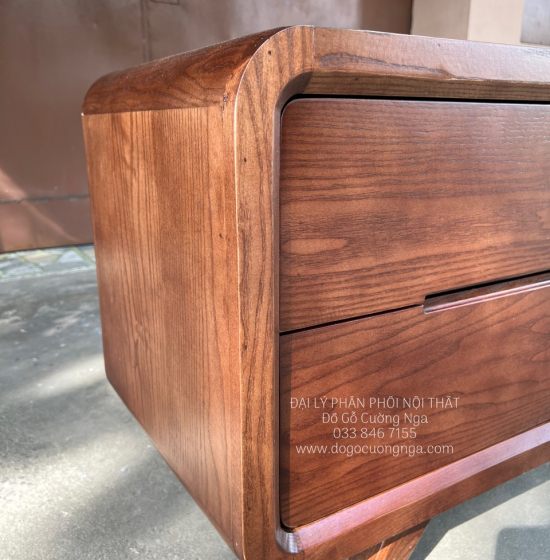 Kệ Tivi Rút Gỗ Sồi Nga Hiện Đại Lau Màu Óc Chó KG 038