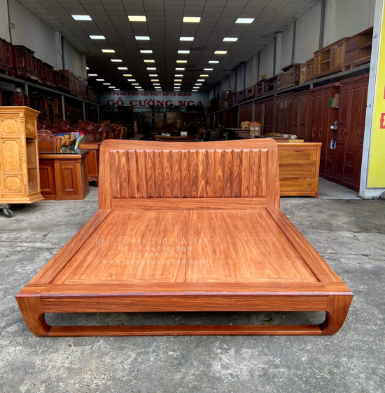 Giường Ngủ Kiểu Nhật Chân Quỳ Gỗ Cẩm Cao Cấp 