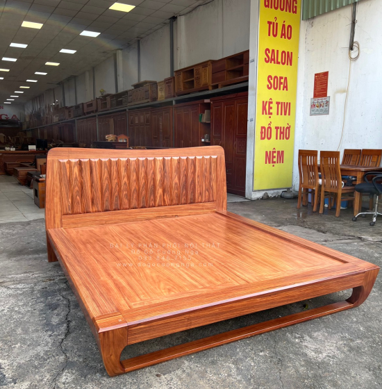 Giường Ngủ Kiểu Nhật Chân Quỳ Gỗ Cẩm Cao Cấp 