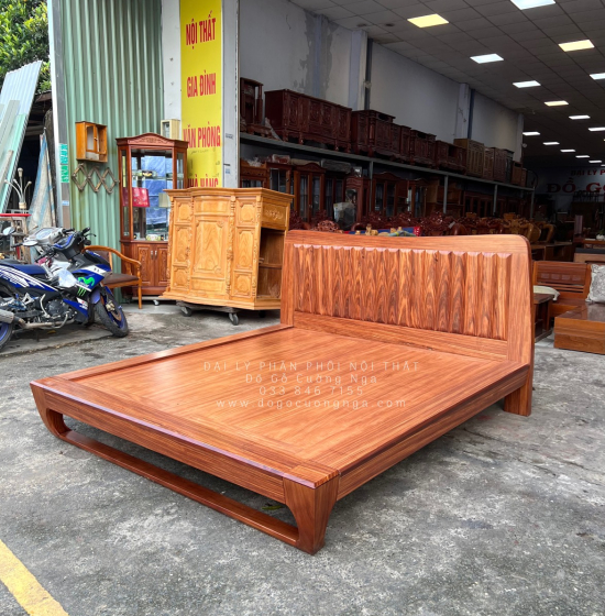 Giường Ngủ Kiểu Nhật Chân Quỳ Gỗ Cẩm Cao Cấp 