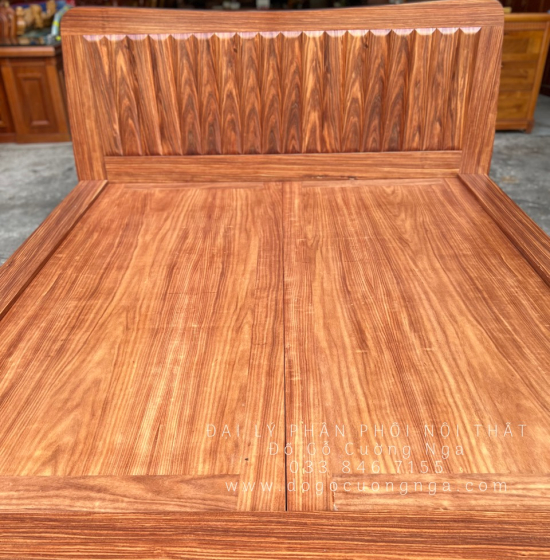 Giường Ngủ Kiểu Nhật Chân Quỳ Gỗ Cẩm Cao Cấp 