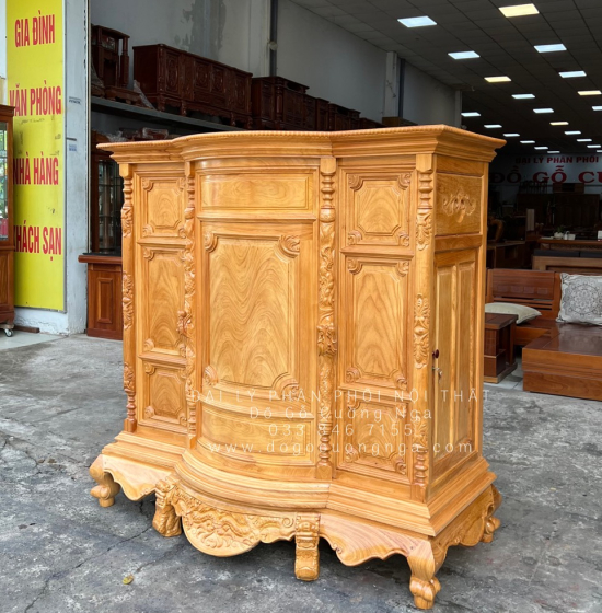 Tủ Thờ Gỗ Gõ Đỏ Bụng Phệ 1m54 Cao Cấp TT 12.1