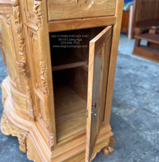 Tủ Thờ Gỗ Gõ Đỏ Bụng Phệ 1m54 Cao Cấp TT 12.1