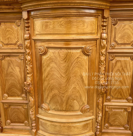 Tủ Thờ Gỗ Gõ Đỏ Cao Cấp 1m75 Bụng Phệ TT 12.3