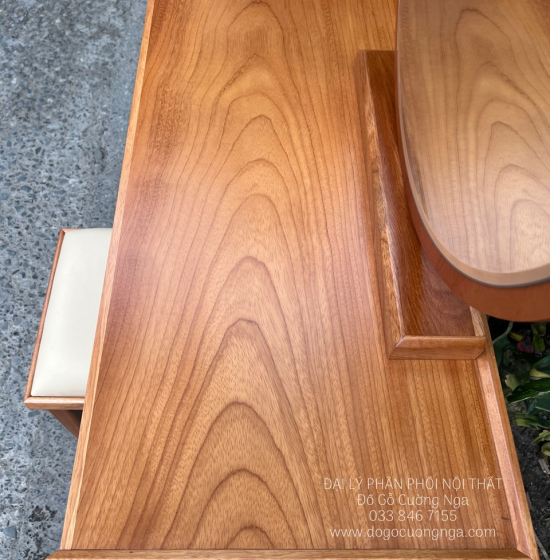 Bàn Trang Điểm Gỗ Gõ Đỏ 80cm Kiểu Hàn Quốc TĐ 18.6