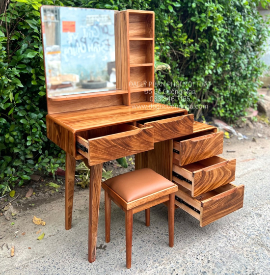 Bàn Phấn Trang Điểm Gỗ Hương Xám TĐ 18.15