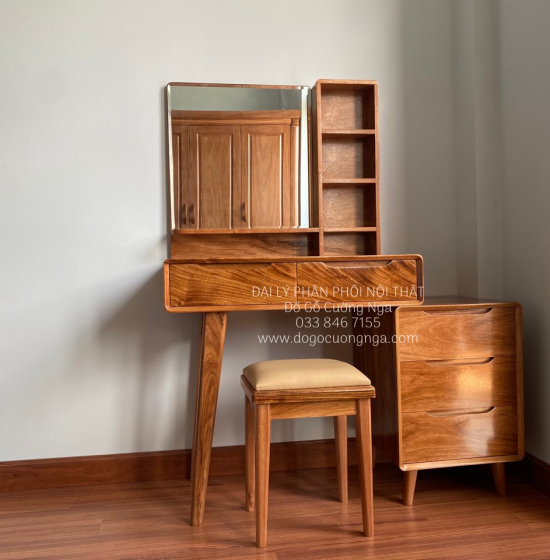 Bàn Phấn Trang Điểm Gỗ Hương Xám TĐ 18.15