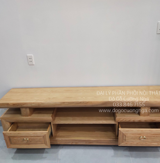 Kệ Tivi Gỗ Sồi Nga Kiểu Nhật KG 16.6