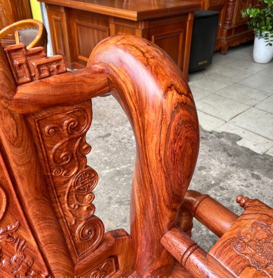 Salon Gỗ Hương Đá  Tần Thủy Hoàng Tay 12 Cao cấp 