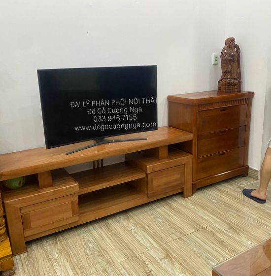 Kệ Tivi Gỗ Đinh Hương Kiểu Nhật Hiện Đại KG 013
