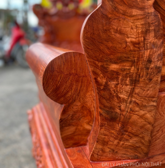 Bộ Salon Gỗ Hương Đá Chạm Hoàng Gia Tay 12 Cao Cấp 