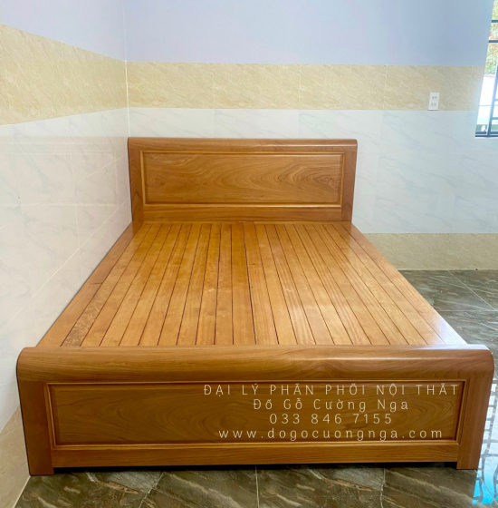 Giường Ngủ Gỗ Gõ Đỏ Mẫu Bắt Chỉ Hiện Đại - Phản Thưa 
