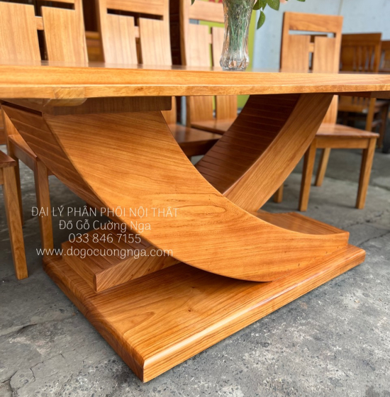 Bàn Ăn Gỗ Gõ Đỏ 8 Ghế Cao Cấp BG 11-18