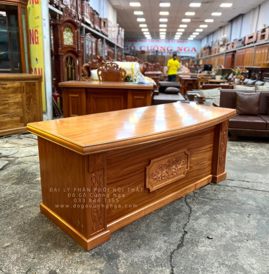Bàn Ghế Làm Việc Gỗ Gõ Đỏ Cao Cấp GĐ 21.24