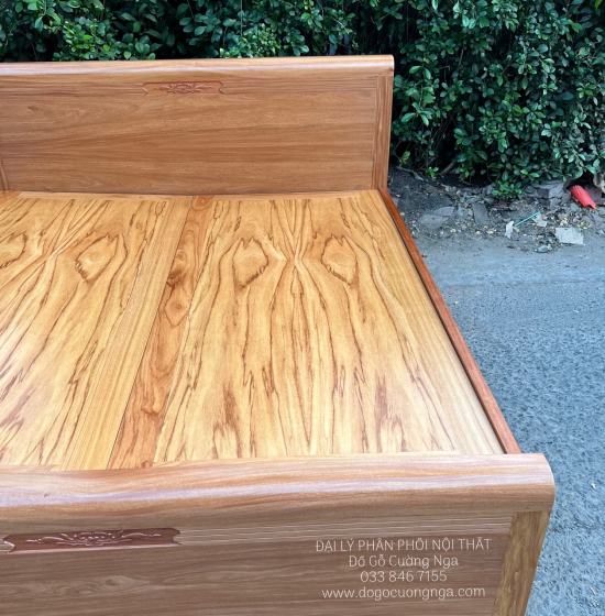 Giường Ngủ Gỗ Đinh Hương Hiện Đại Phản Liền - Chỉ Hoa 