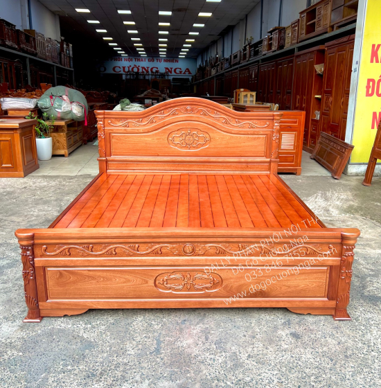 Giường Ngủ Gỗ Xoan Đào Vạt Phản Đẹp Sang Trọng 