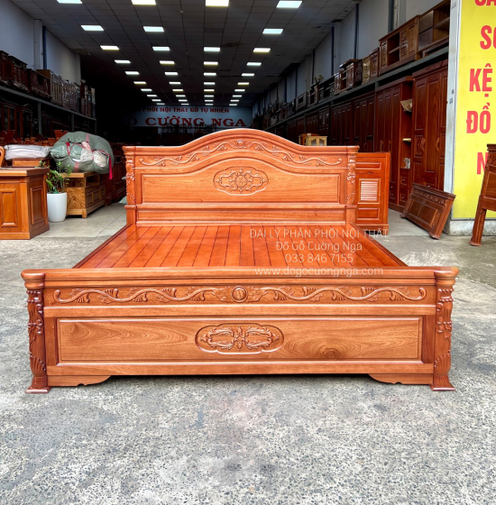 Giường Ngủ Gỗ Xoan Đào Vạt Phản Đẹp Sang Trọng 