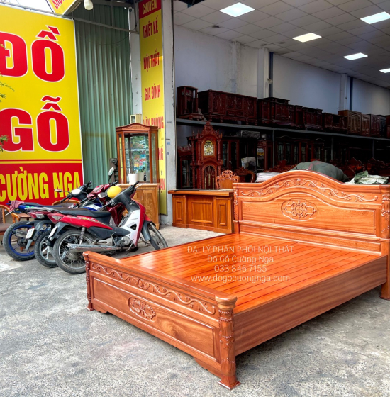 Giường Ngủ Gỗ Xoan Đào Vạt Phản Đẹp Sang Trọng 