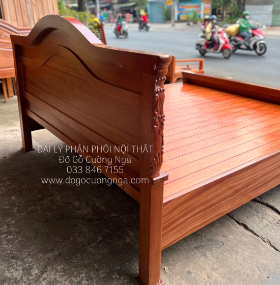 Giường Ngủ Gỗ Xoan Đào Vạt Phản Đẹp Sang Trọng 
