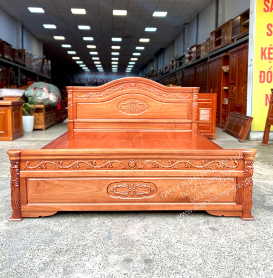 Giường Ngủ Gỗ Xoan Đào Phản Liền Sang Trọng 