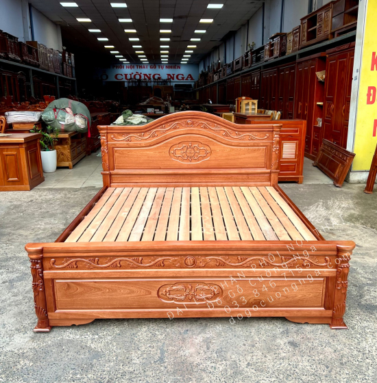 Giường Ngủ Gỗ Xoan Đào Cao Cấp - Vạt Lan 