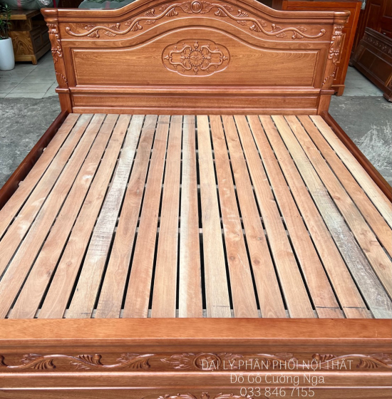 Giường Ngủ Gỗ Xoan Đào Cao Cấp - Vạt Lan 