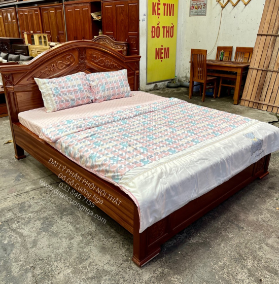 Giương Ngủ Gỗ Xoan Đào Cao Cấp Phản Liền GX 06