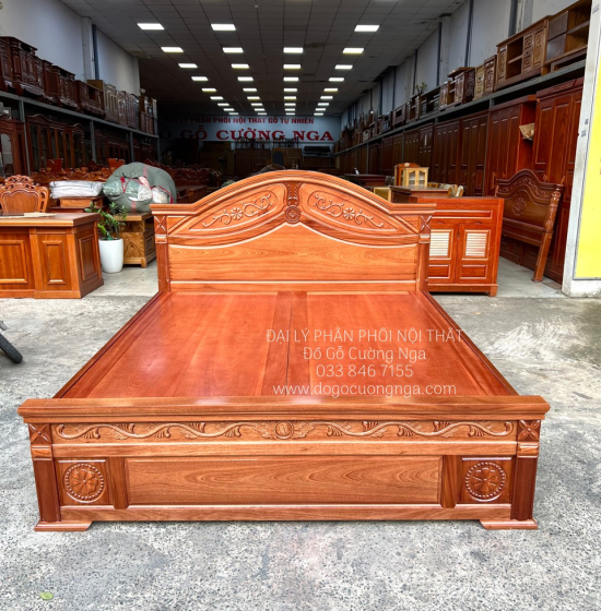 Giương Ngủ Gỗ Xoan Đào Cao Cấp Phản Liền GX 06