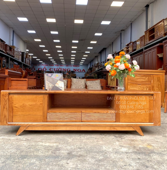 Kệ Tivi Gỗ Sồi Nga Lau Màu Hương KG 16.5