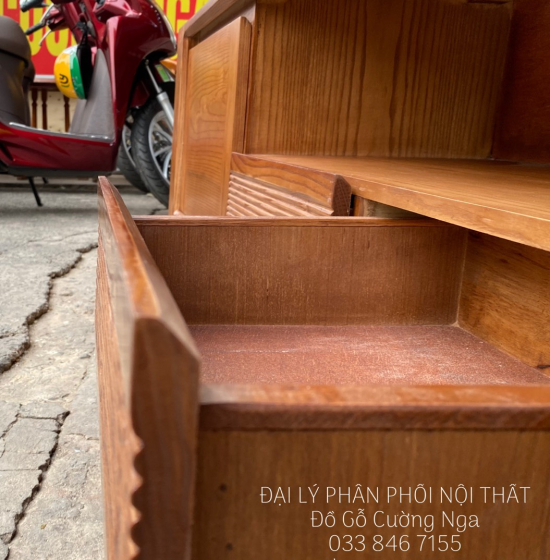 Kệ Tivi Gỗ Sồi Nga Lau Màu Hương KG 16.5