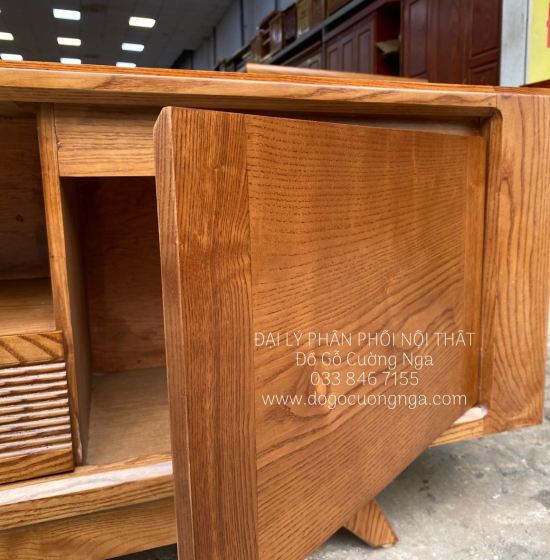 Kệ Tivi Gỗ Sồi Nga Lau Màu Hương KG 16.5