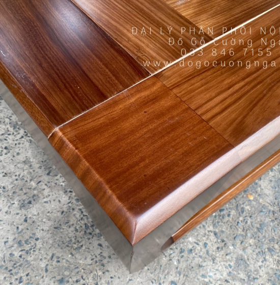 Giường Ngủ Gỗ Hương Xám Kiểu Nhật Hiên Đại - Màu Óc Chó 