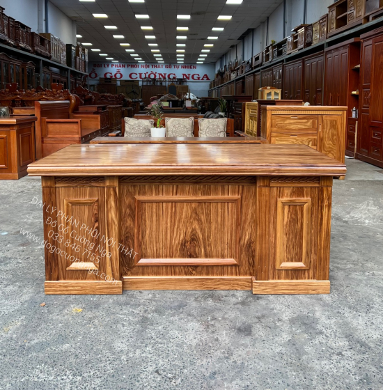 Bàn Làm Việc Giám Đốc Gỗ Hương Xám 1m6 Hiên Đại GĐ 21.2